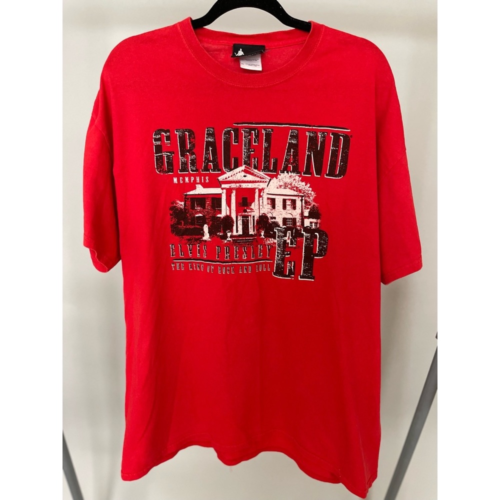 Graceland Elvis Presley King of Rock and Roll Men's Short Sleeve T shirt XL
